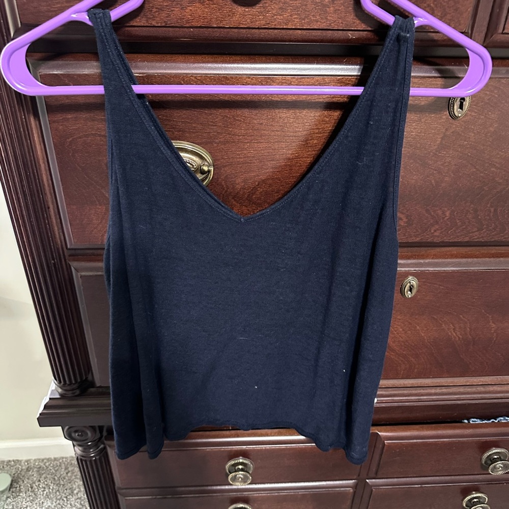 Navy Blue Tank Top with Relaxed Fit